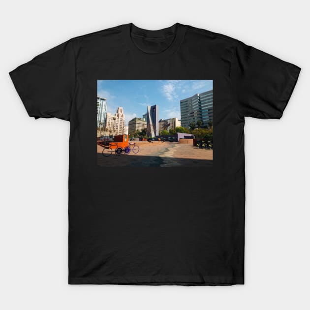 Scene in Pershing Square, Downtown Los Angeles T-Shirt by offdutyplaces